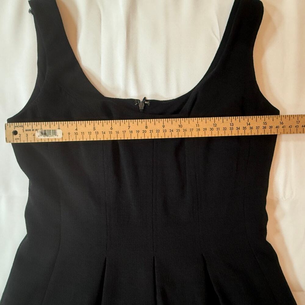 Nine West Black Fit & Flare Dress Tweed Hem Sleeveless Cocktail Career Size 2 - Picture 10 of 16